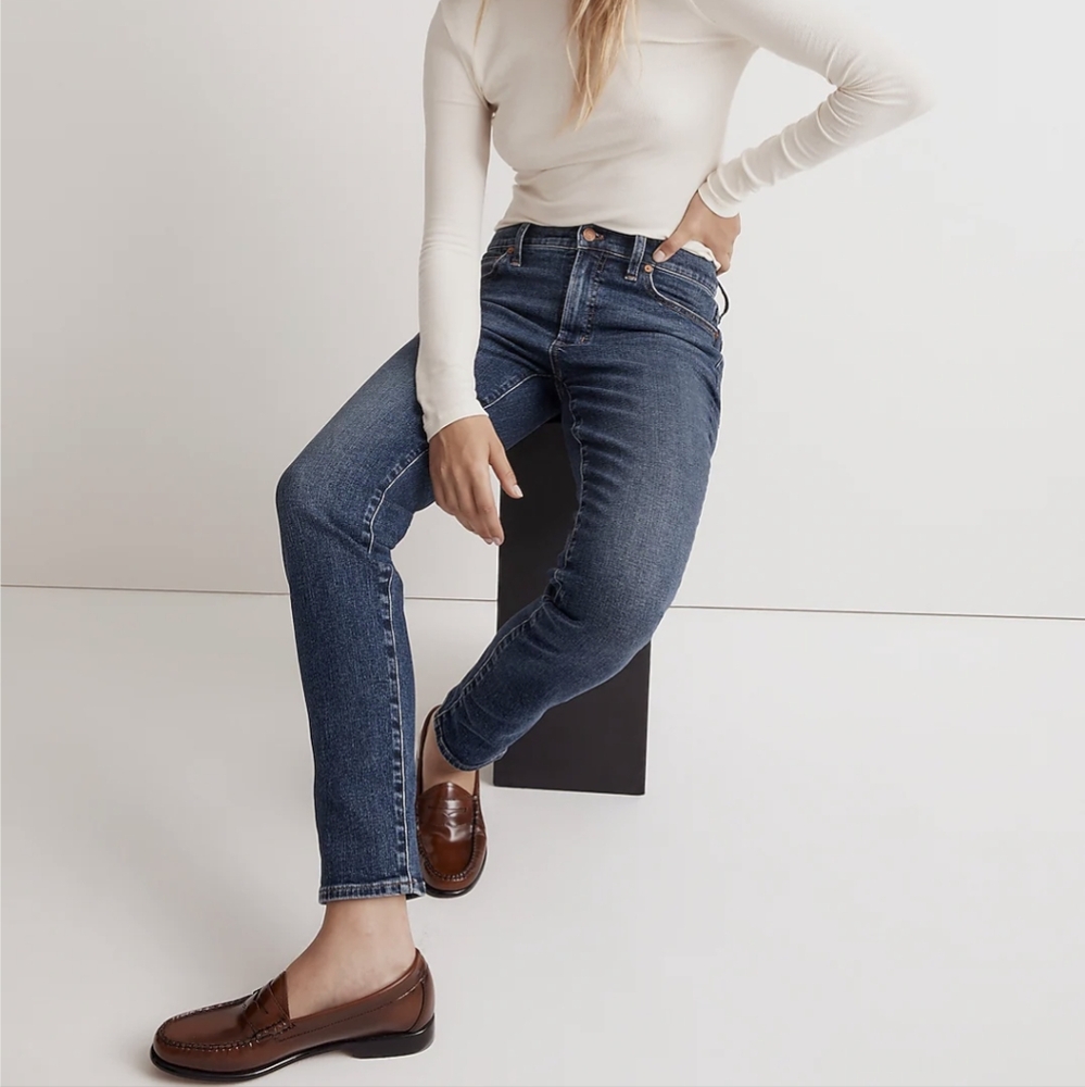 Madewell The Perfect Vintage Mid-Rise Petite Jean Deming Wash NWT